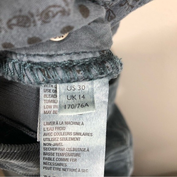 Free People Sun Chaser Cord Skinny Ankle Pants High Ride Button Fly 30 OB1067711 - Picture 8 of 10